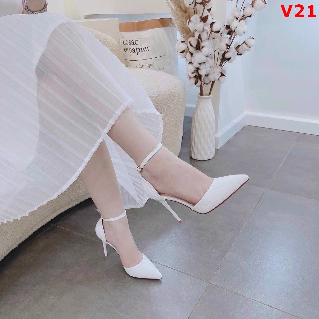 Giày cao gót 7cm nữ ERICA, giày công sở nữ mũi nhọn sang chảnh V21