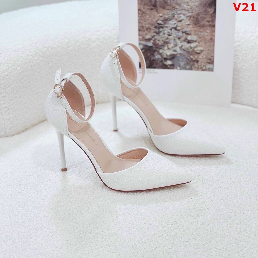 Giày cao gót 7cm nữ ERICA, giày công sở nữ mũi nhọn sang chảnh V21