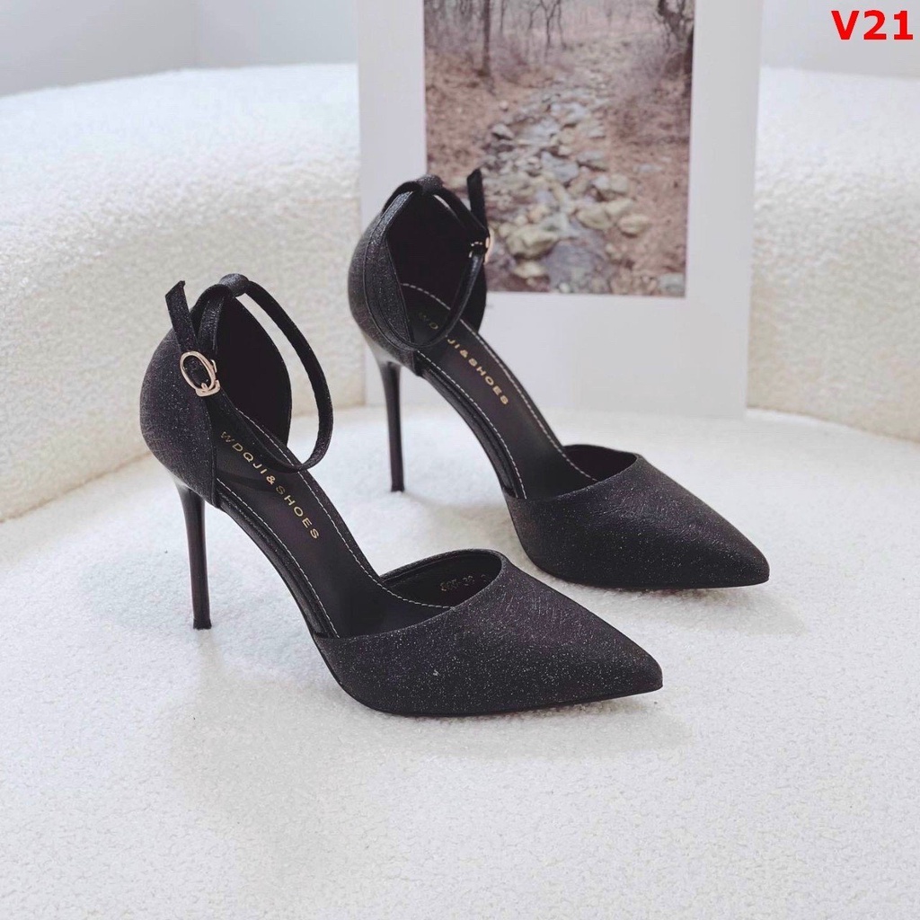 Giày cao gót 7cm nữ ERICA, giày công sở nữ mũi nhọn sang chảnh V21