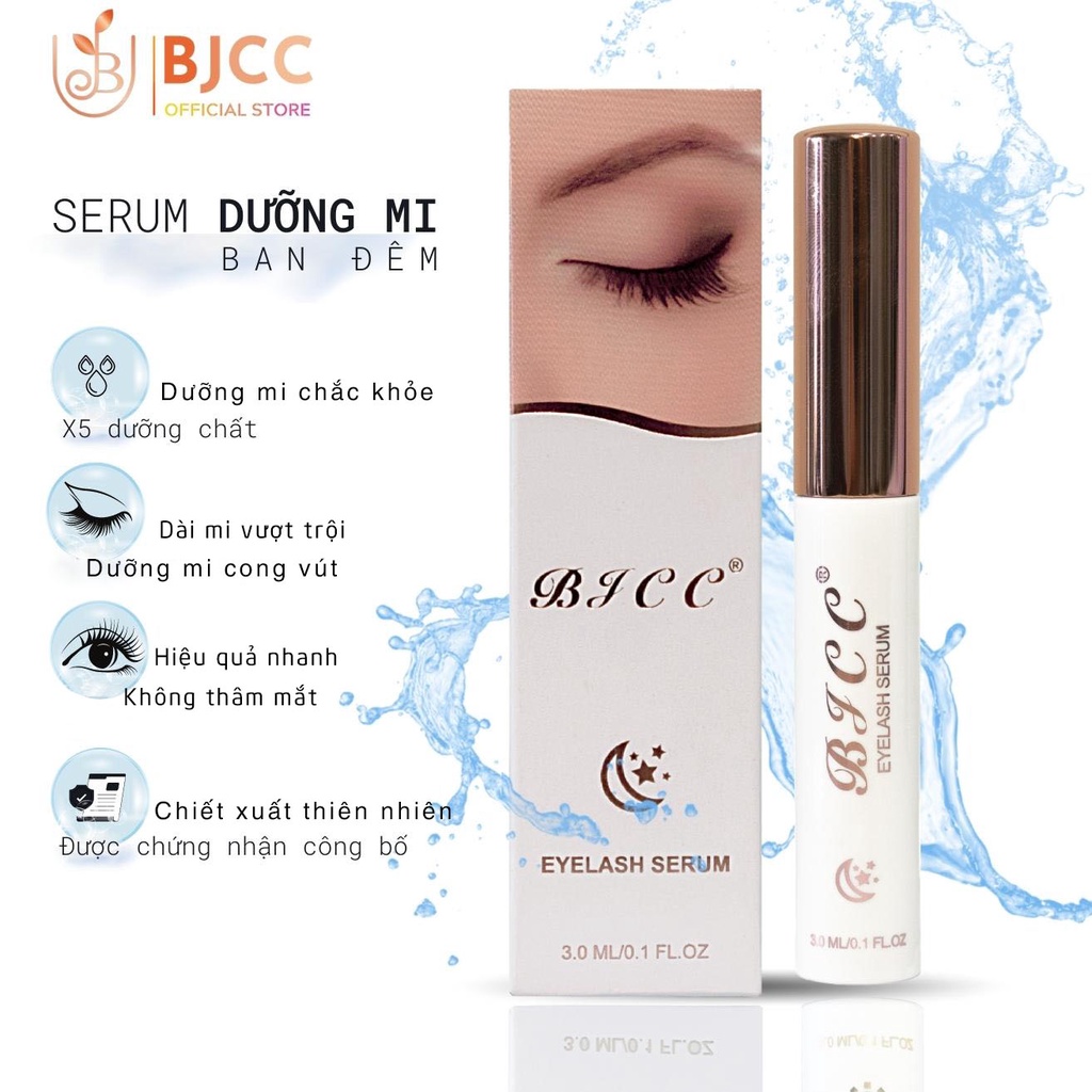 Combo dưỡng mi BJCC ngày đêm ,dài dày tự nhiên không gây thâm mắt, phục hồi và ngăn ngừa rụng mi