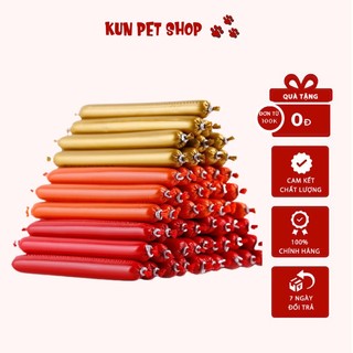 Thức ăn cho chó mèo xúc xích 3 vị bò gà vịt thức ăn cho thú cưng - kun pet shop
