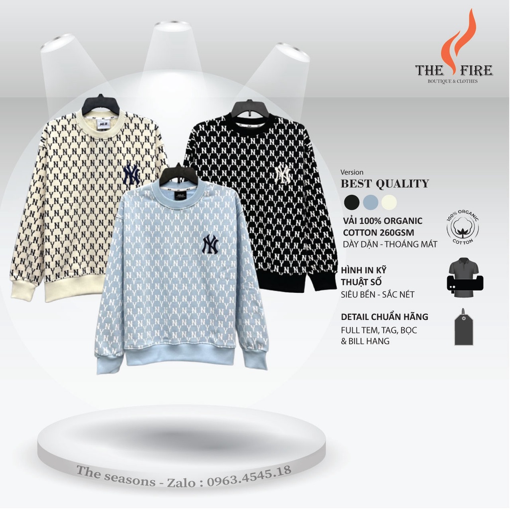 Hoodie Zip MLB Monogram Có khóa dây kéo Vải cotton 100% (Free Ship) The.Fire | BigBuy360 - bigbuy360.vn