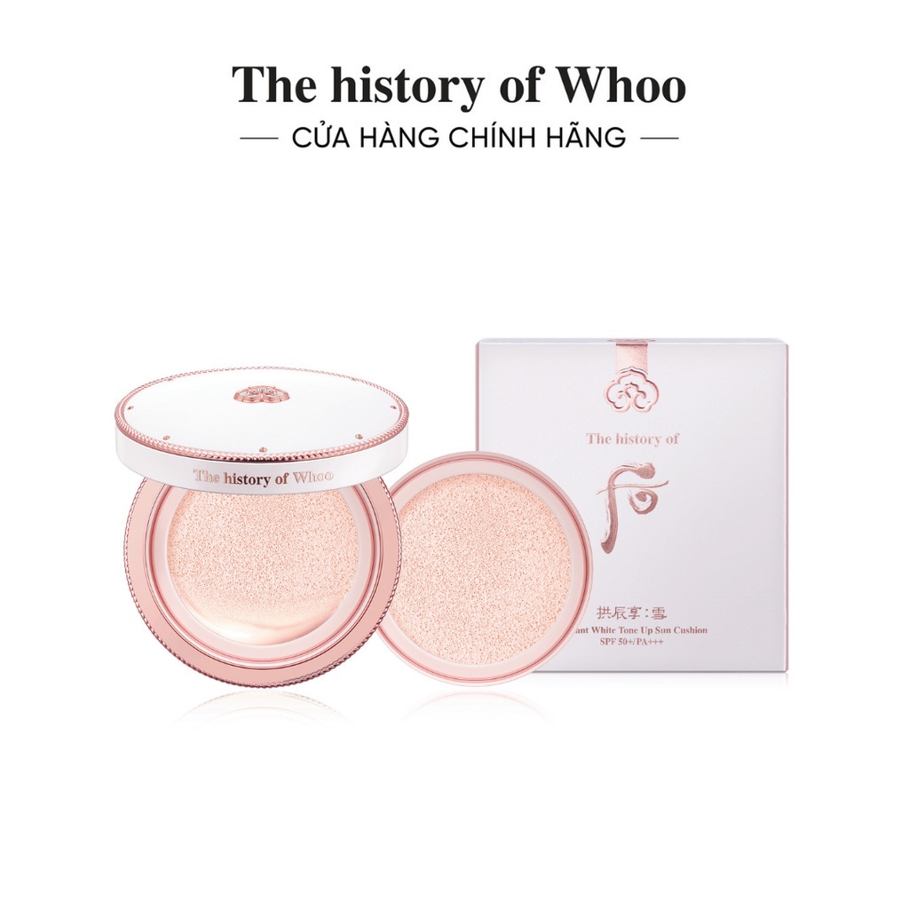 [Tặng kèm 1 lõi 13g] Cushion chống nắng nâng tông Whoo Gongjinhyang Seol White SPF50+/PA+++ 13g