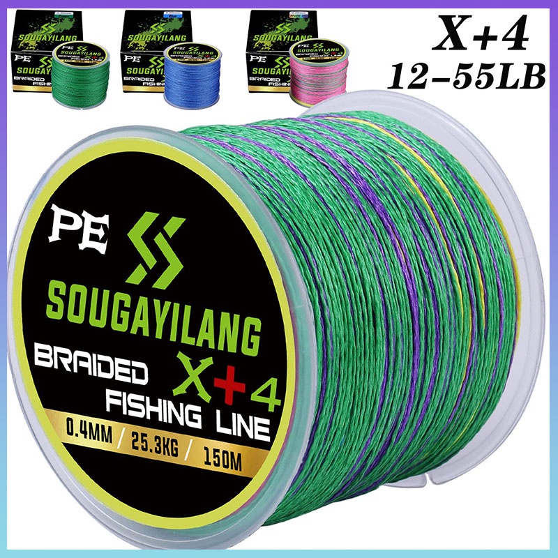 Dây câu cá bện4 sợi PE 150M 3 màu Dây câu 5.6-25.3kg nhiều màu / Xanh dương / xanh lá cây