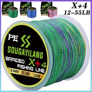 Dây câu cá bện4 sợi PE 150M 3 màu Dây câu 5.6-25.3kg nhiều màu / Xanh dương / xanh lá cây