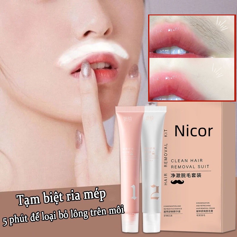 2C Kem tẩy lông Râu（Mặt）- Tẩy Lông Siêu Sạch Nhanh - Lành Tính Dịu Nhẹ Không Gây Kích ứng cho cơ nhạy cảm 20gr