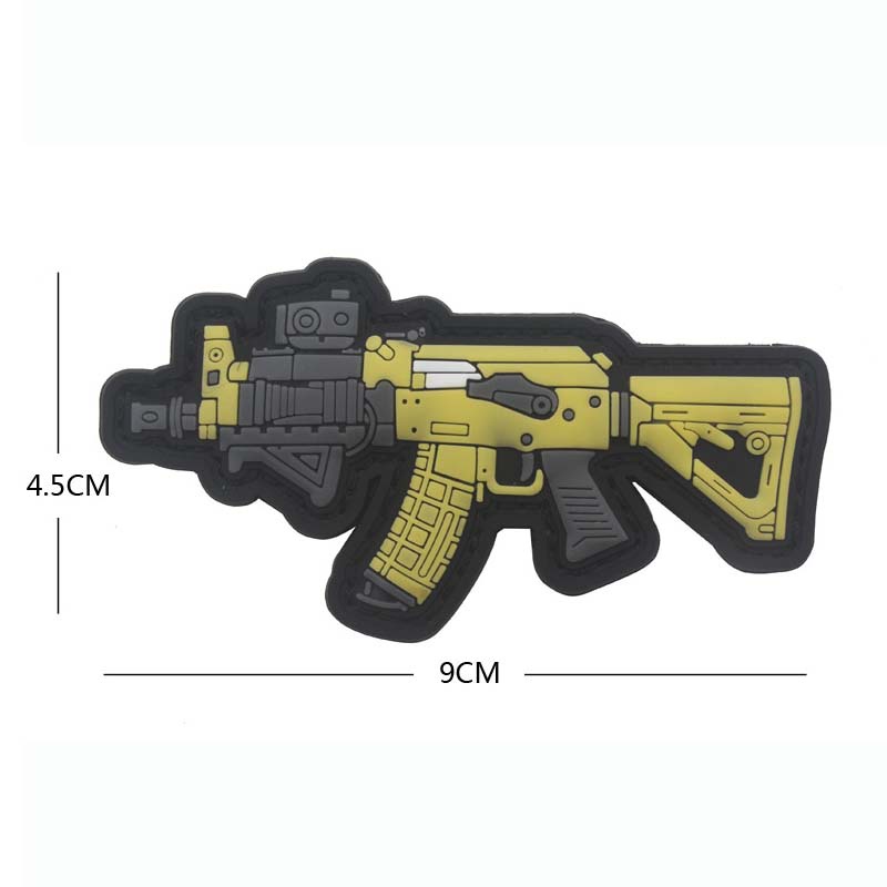 Miếng Dán Cao Su PVC 3D Hình Súng Lục