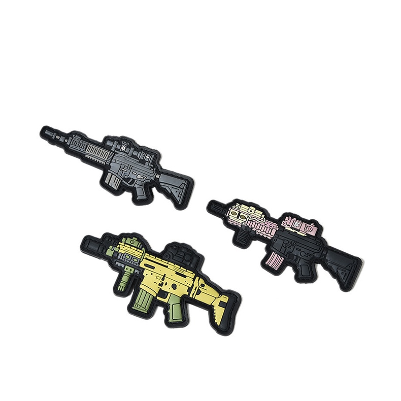 Miếng Dán Cao Su PVC 3D Hình Súng Lục