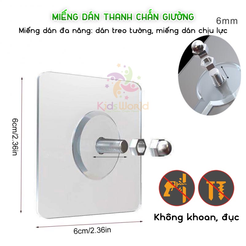 Miếng dán chuyên dụng cho thanh chắn giường siêu dính không khoan đục