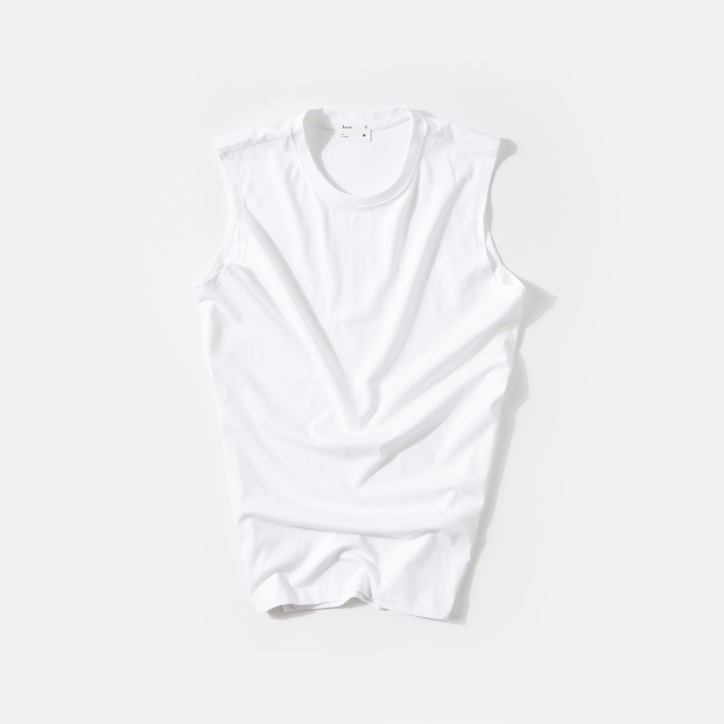 Áo Tank Top Ba Lỗ Nam Trơn ATINO Chất Cotton Thoáng Mát form Slim-Fit TT6.3996