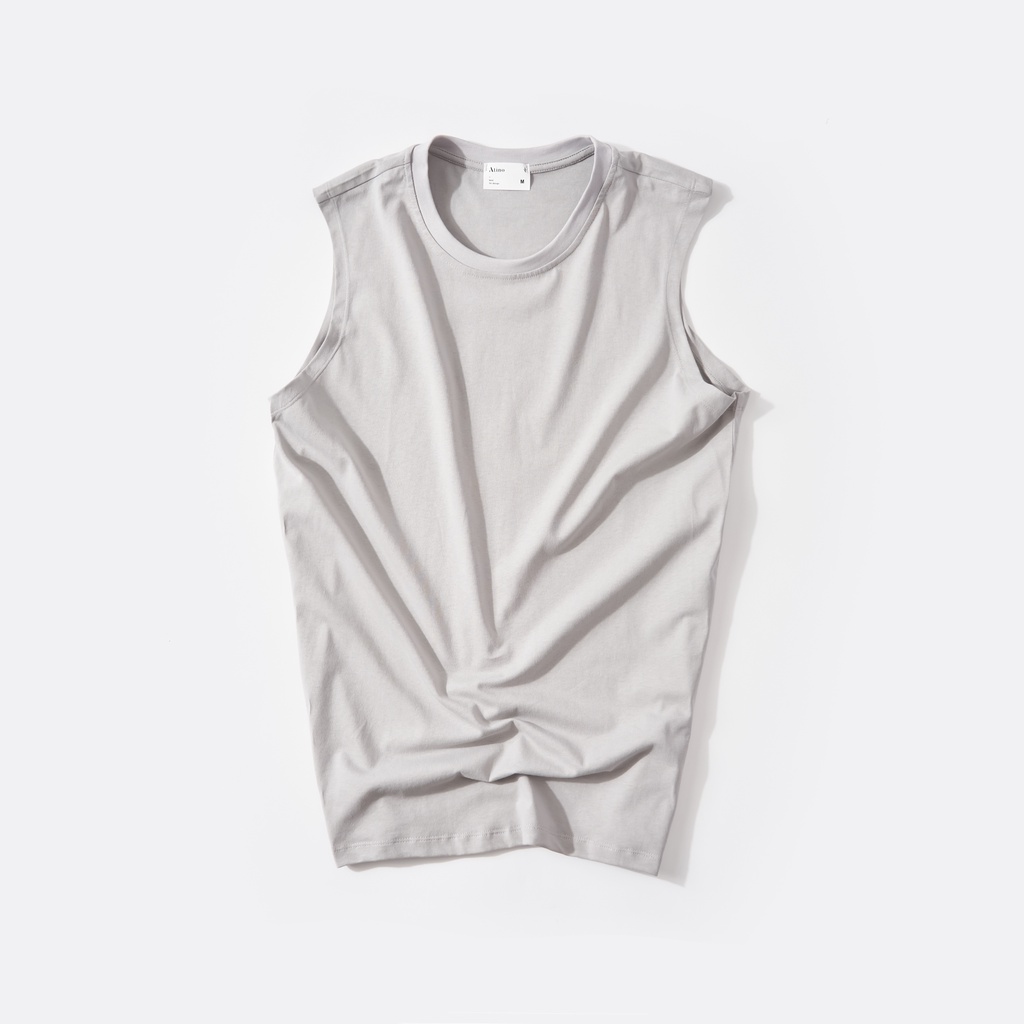 Áo Tank Top Ba Lỗ Nam Trơn ATINO Chất Cotton Thoáng Mát form Slim-Fit TT6.3996