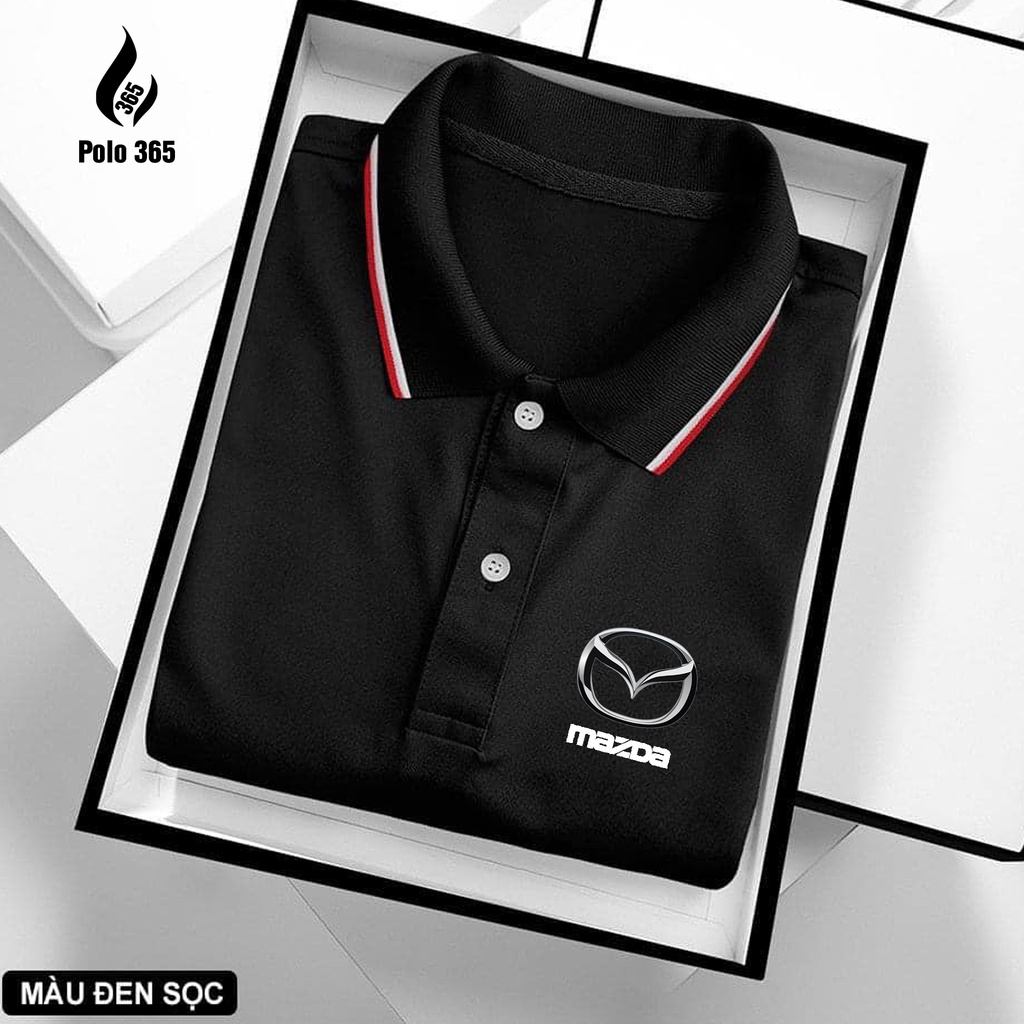 Áo thun Polo xe ô tô Mazda -  Áo polo các hãng xe chất cá sấu poly 4c - polo 365