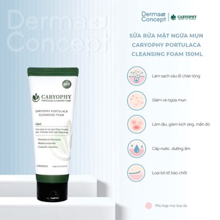 Sữa rữa mặt ngừa mụn Caryophy Portulaca Cleansing Foam 150ml