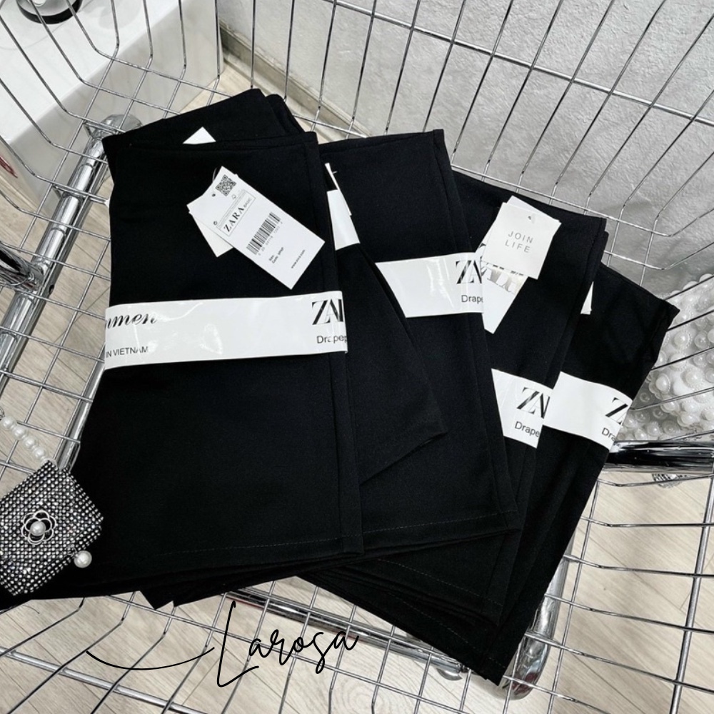 Quần short nữ, quần đùi nữ lưng cao vải umi dày dặn co dãn 4 chiều nâng mông khóa sau siêu hack háng Larosa