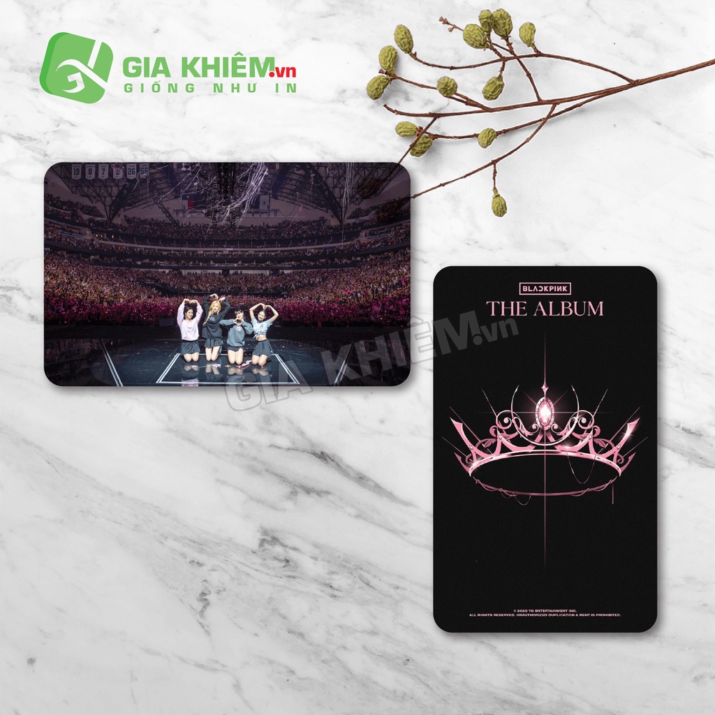 Card bo góc giấy BLACKPINK  size 9x5.5