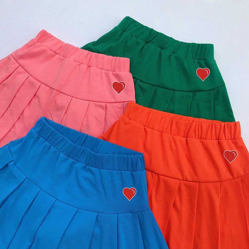 Chân váy xếp ly có quần trong cho bé gái hình trái tim cực xinh TANOSA từ 13-33kg