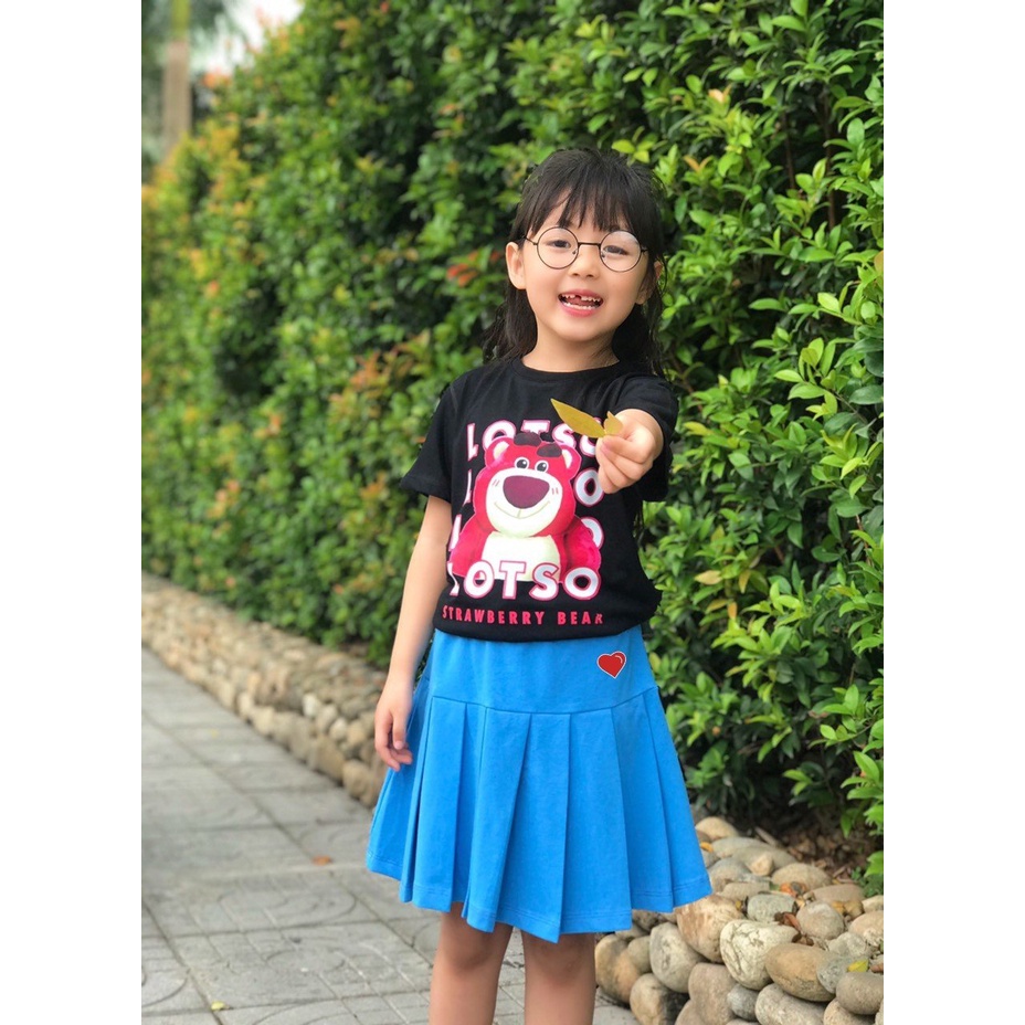 Chân váy xếp ly có quần trong cho bé gái hình trái tim cực xinh TANOSA từ 13-33kg