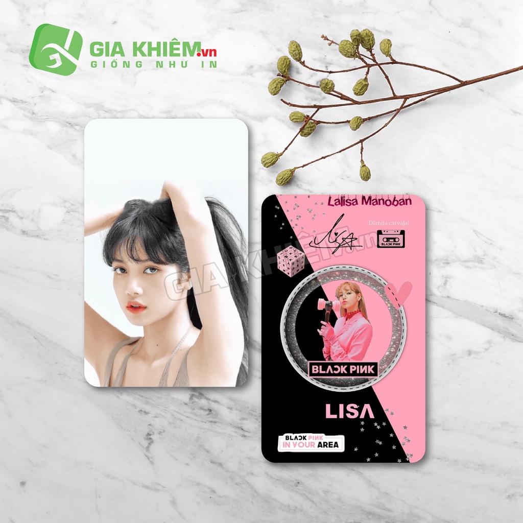 Card bo góc giấy BLACKPINK  size 9x5.5