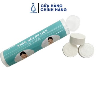 Khăn giấy nén dạng viên kẹo du lịch LIKADO cao cấp 100% cotton dạng ống 10 viên