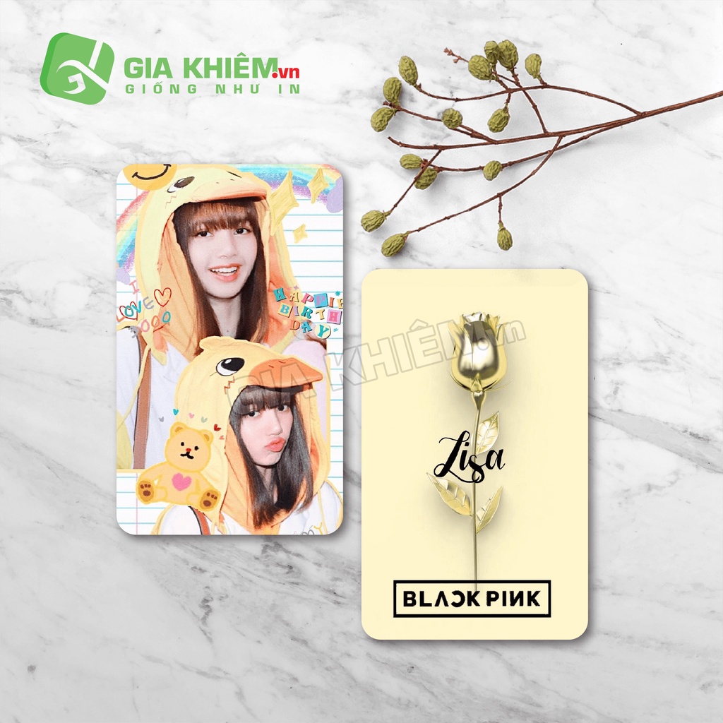 Card bo góc giấy BLACKPINK  size 9x5.5