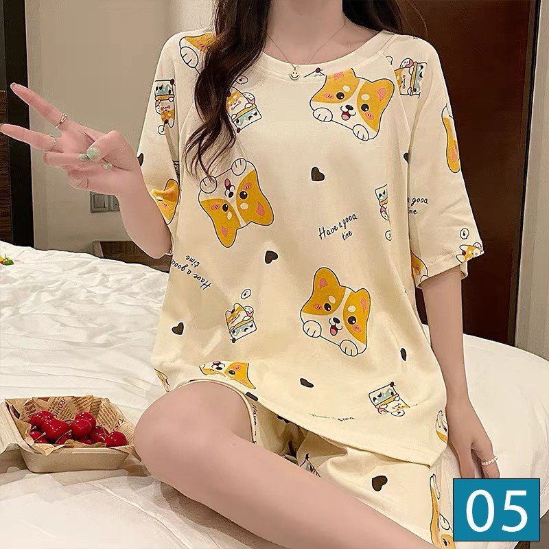 💖 𝑭𝑹𝑬𝑬𝑺𝑯𝑰𝑷 💖Đồ bộ nữ cộc tay bộ mặc nhà DN02