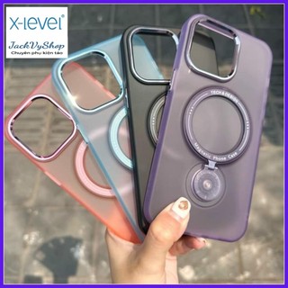 [HỖ TRỢ SẠC KHÔNG DÂY] Ốp X&M nhám kèm kệ đỡ cho Smart iPhone 14 Promax , 14 Pro , 13 Promax , 12 Promax , 11 Promax