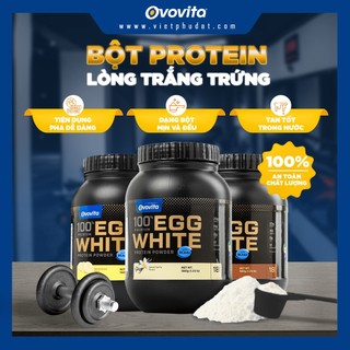 Bột Protein Lòng Trắng Trứng Cao Cấp OVOVITA Hũ 560gr Bổ Sung BCAAs Kích Thích Phát Triển Cơ