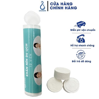 Khăn Nén Du Lịch Likado dạng ỐNG 10 VIÊN