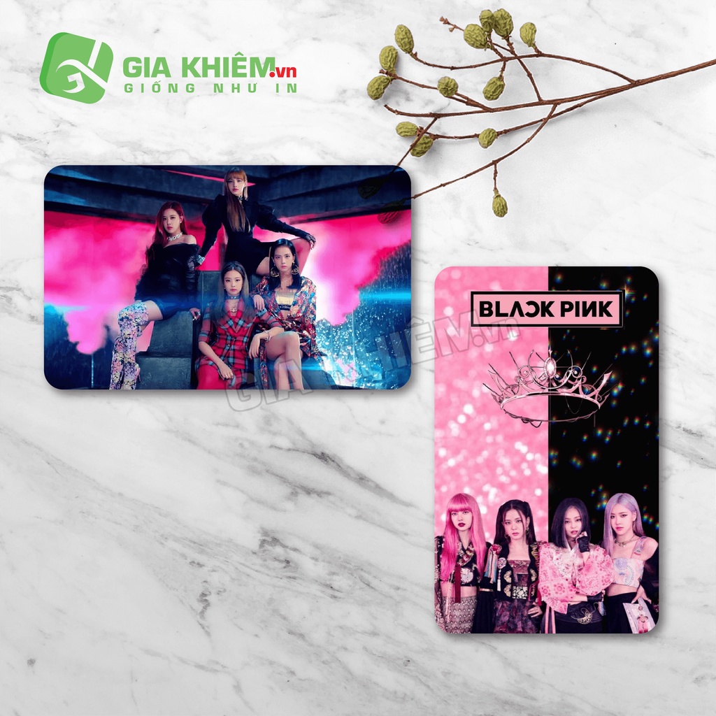Card bo góc giấy BLACKPINK  size 9x5.5