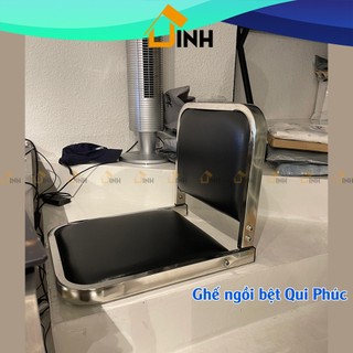 Ghế ngồi bệt nệm tựa lưng Qui Phúc, Khung inox lưng tựa nệm êm ái