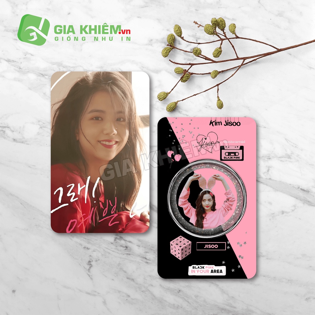 Card bo góc giấy BLACKPINK  size 9x5.5