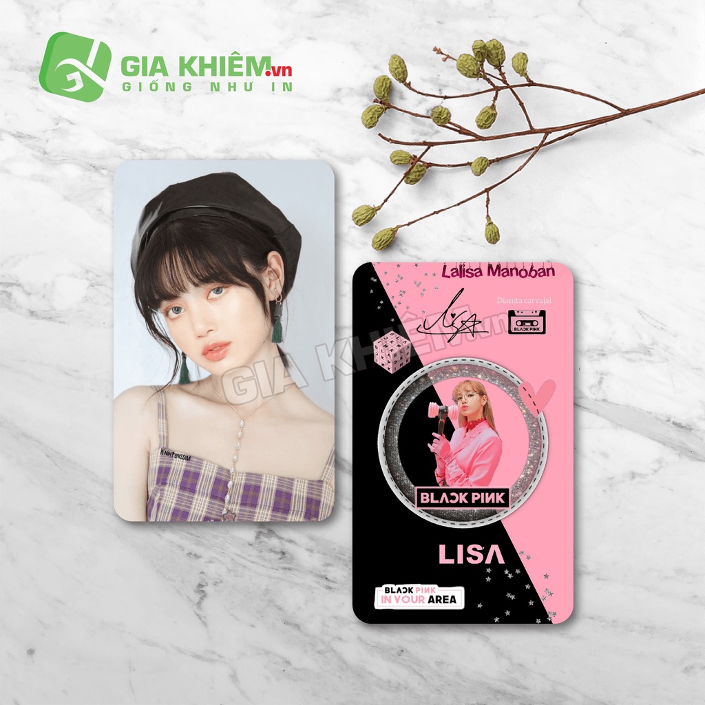 Card bo góc giấy BLACKPINK  size 9x5.5