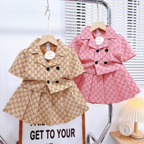 Set váy vét cho bé gái họa tiết, chân váy 2 lớp xinh xắn cho bé từ 8-20kg HollaBaby BV187