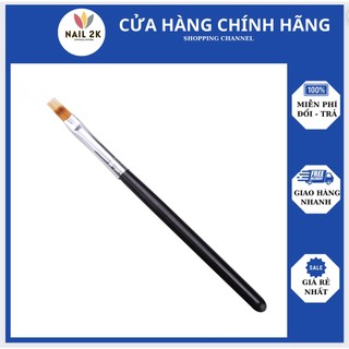 Cọ ombre đầu dẹt cán gỗ lông mịn