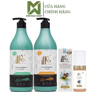 Dầu gội xả tinh chất bồ kết, sả, chanh đl đle lemongrass 750ml tặng tinh dầu đle 60ml