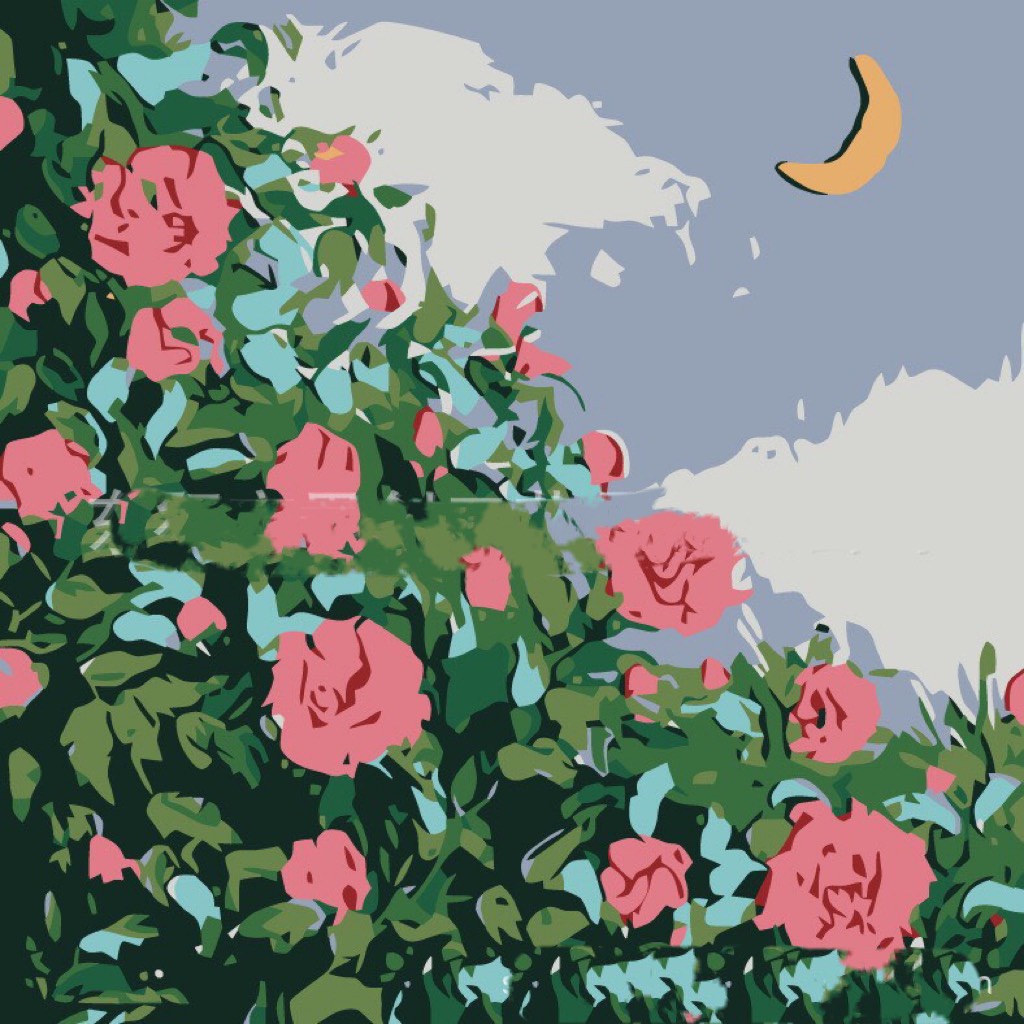 Tranh sơn dầu số hóa KÈM KHUNG mini nhỏ 20x20 - Tranh tô màu theo số hóa