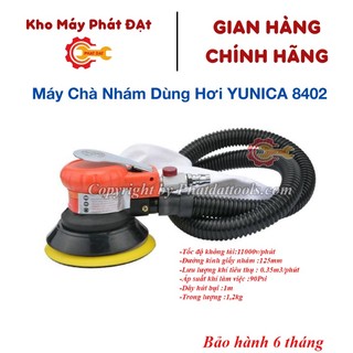 Máy chà nhám dùng hơi YUNICA 8402-Máy xoa khí nén Đài Loan-Đường kính giấy 125mm-Bảo hành 6 tháng