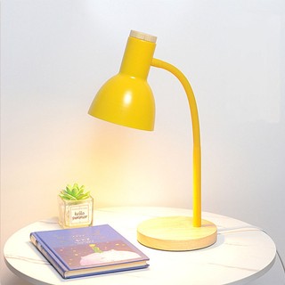Đèn Học Để Bàn Chống Cận Đế Gỗ Bóng Led