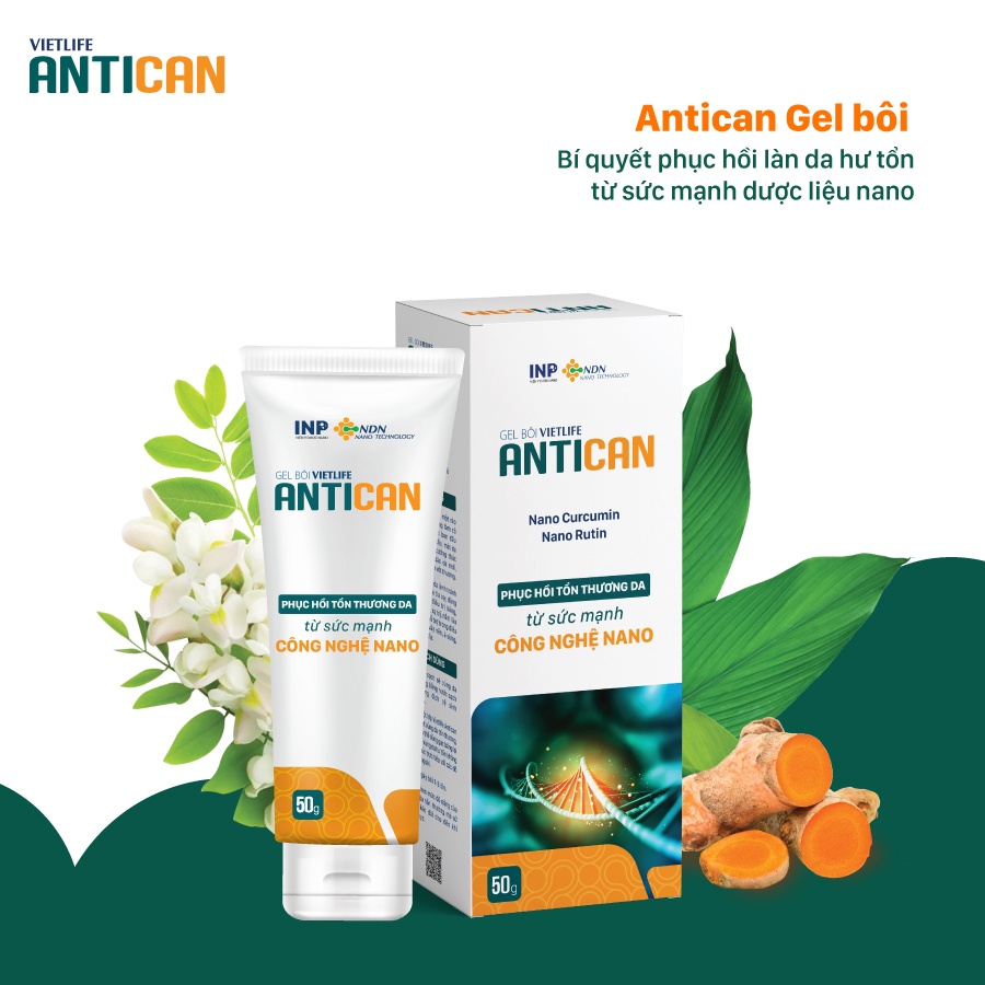 [Mã BMLT35 giảm đến 35K đơn 99K] [CHÍNH HÃNG] Vietlife Antican GEL bôi 50g - Hỗ trợ bỏng sẹo thâm từ dược liệu Nano