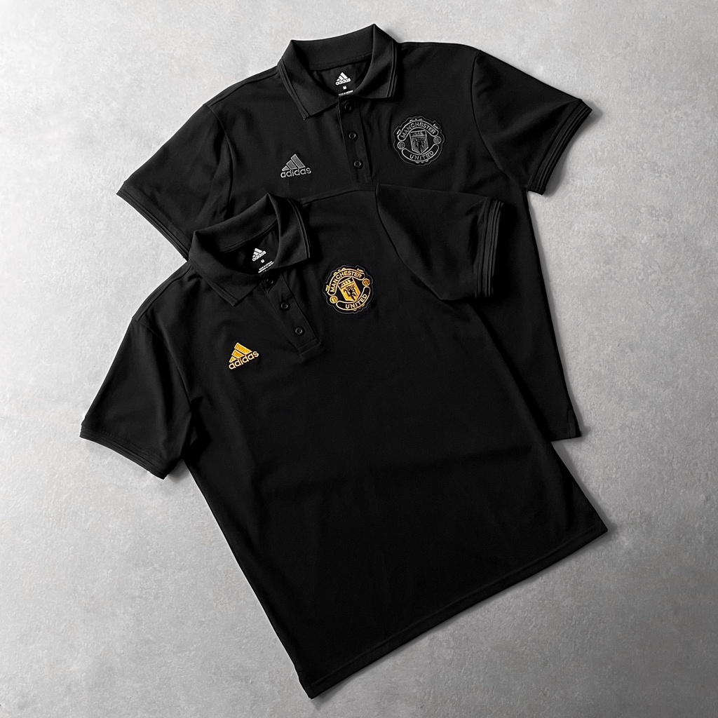 Áo Polo Das MU-VNXK-Đen logo vàng gold