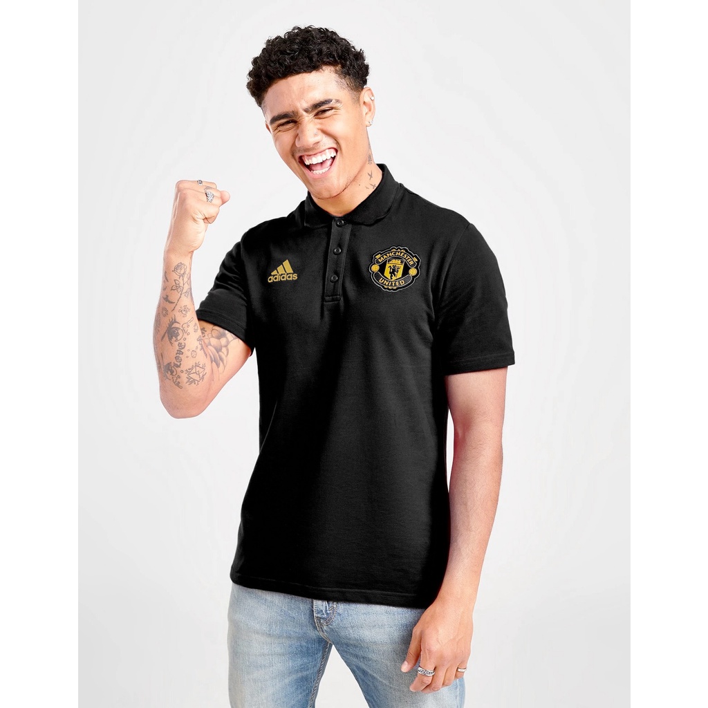 Áo Polo Das MU-VNXK-Đen logo vàng gold