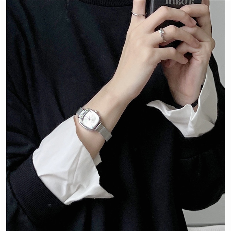 Đồng hồ nữ sang trọng U94 dây kim loại mặt vuông 26mm thời trang Hàn Quốc có chống nước- Laxy Watch