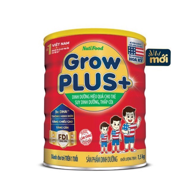 Nutifood Bình Dương lon 1,5kg bé 1-10 tuổi dinh dưỡng cho trẻ thấp bé, nhẹ cân tăng cân đều