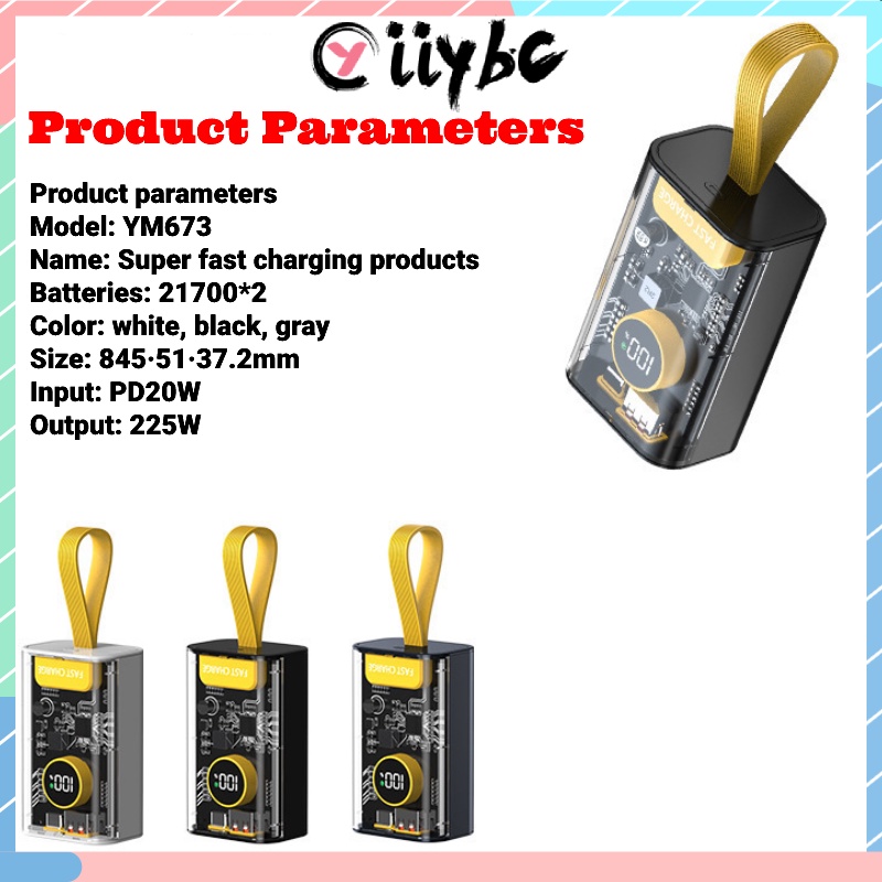 Pin Sạc Dự Phòng PD22.5W-20000mAh Có Màn Hình Hiển Thị Kỹ Thuật Số