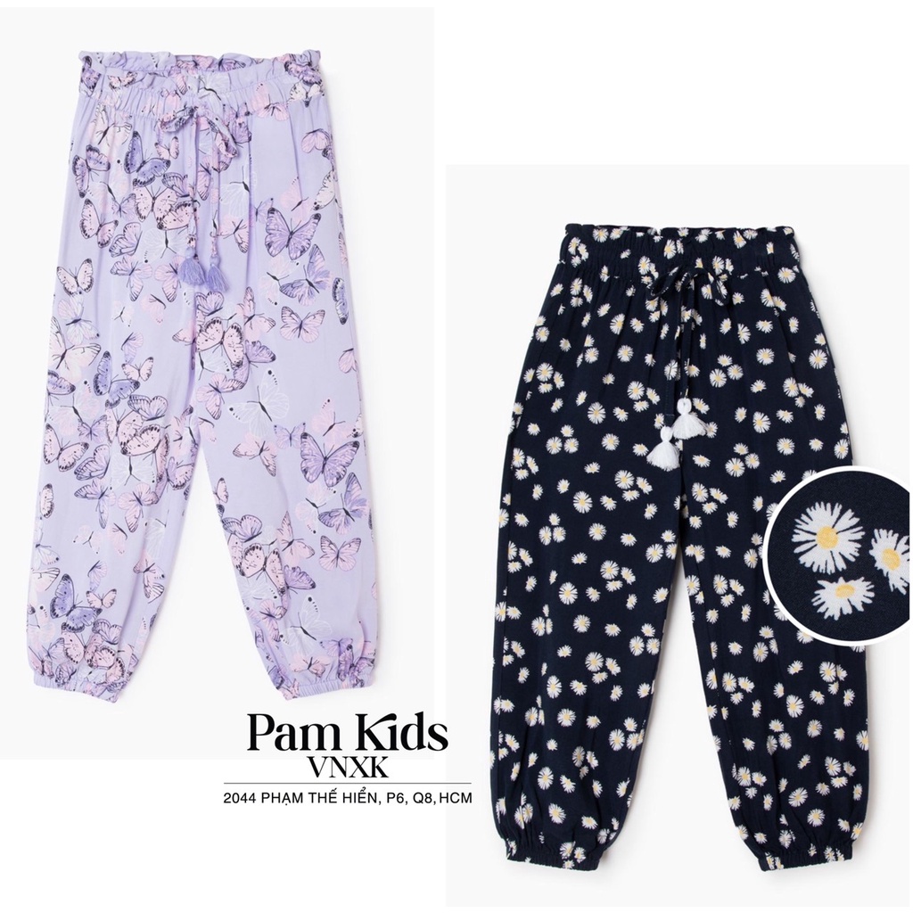 P250 Quần jogger bé gái vải lanh mềm siêu mát hàng VNXK xuất Nga dư xịn
