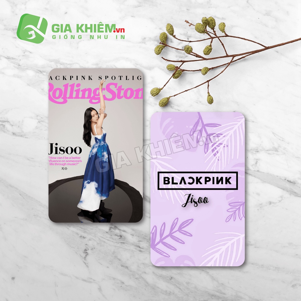 Card bo góc giấy BLACKPINK  size 9x5.5