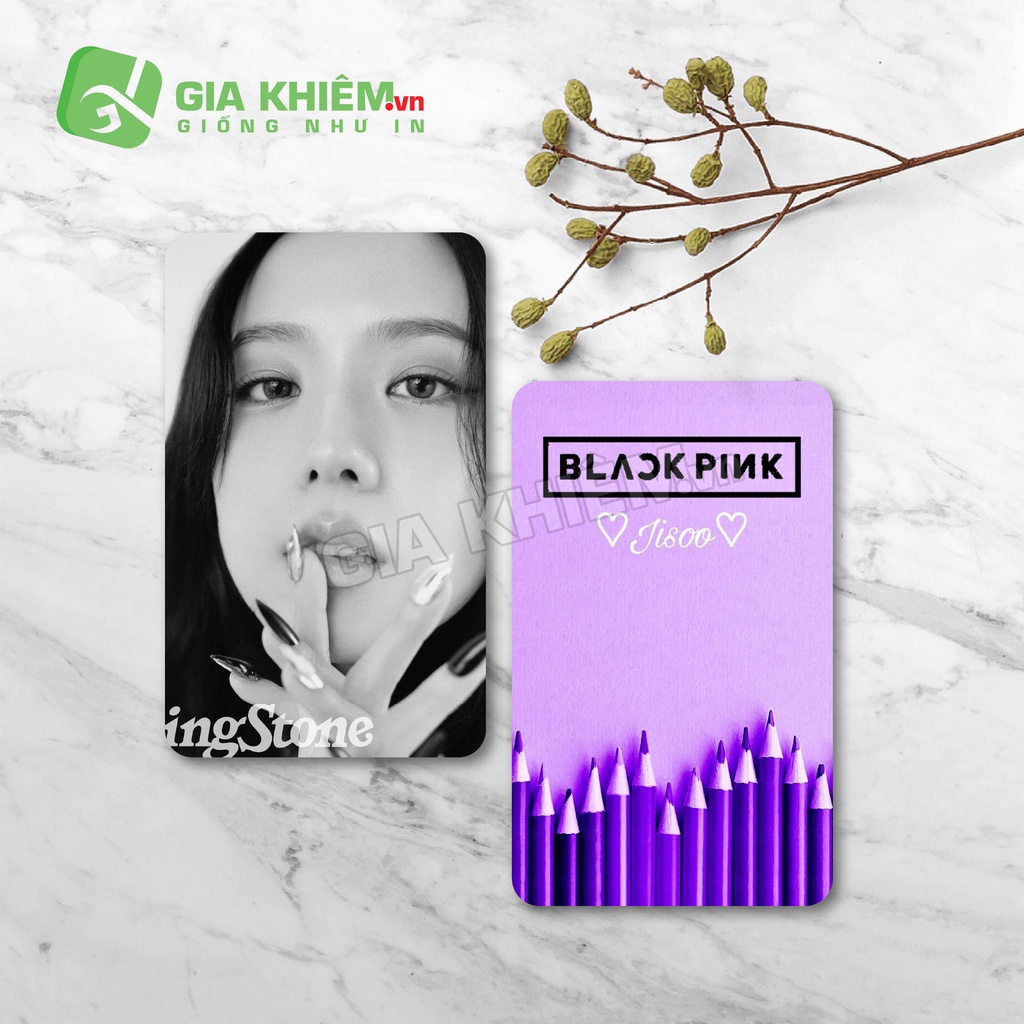 Card bo góc giấy BLACKPINK  size 9x5.5