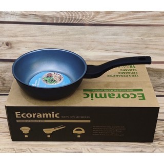 Chảo chống dính 5 lớp ecoramic hàn quốc không từ chính hãng 18cm sâu lòng