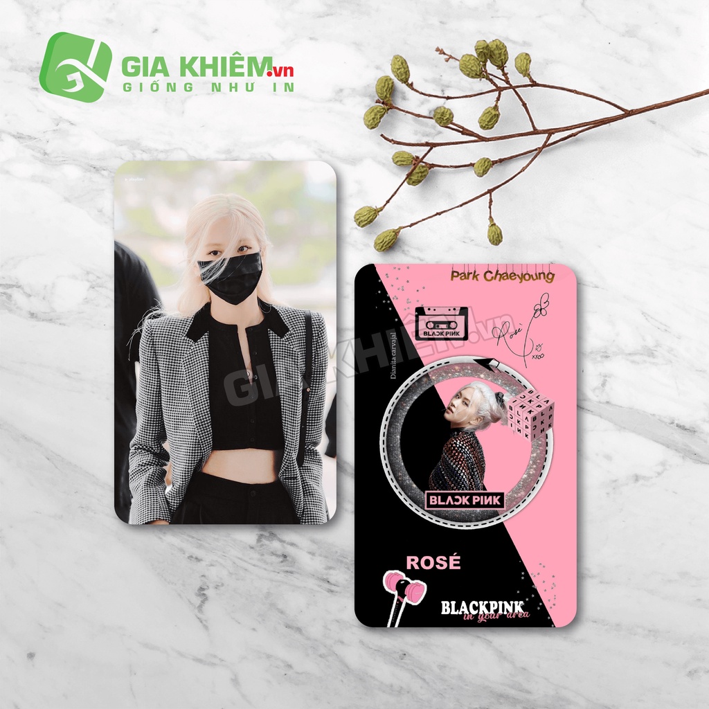 Card bo góc giấy BLACKPINK  size 9x5.5