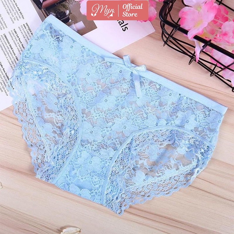 QUẦN LÓT REN ĐÍNH NƠ DỄ THƯƠNG (QL3) MYN_UNDERWEAR